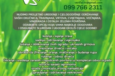 Uređenje i održavanje zelenih površina u 2019. godini